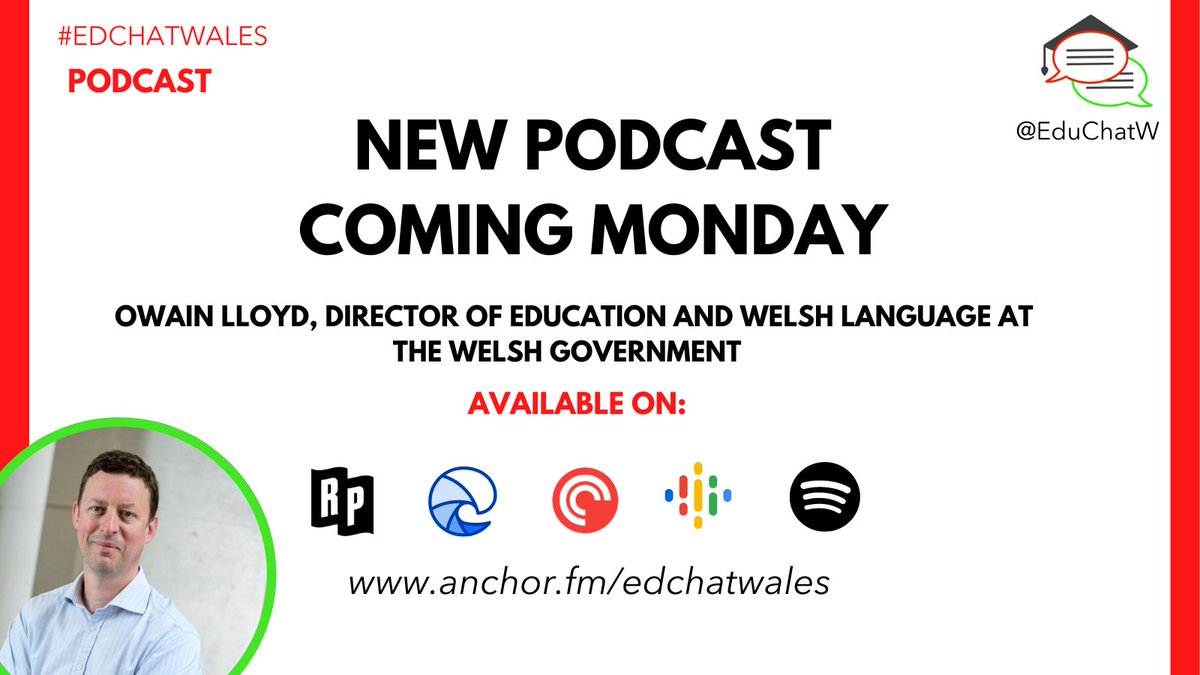 EduchatW's tweet photo. New Podcast Monday ❤️ 

Start your week right with our latest podcast with Owain Lloyd!

#EDChatWales
#Podcast
#Education https://t.co/J3KzycFeG2