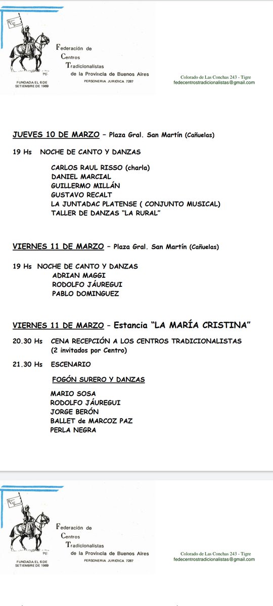 AdrianMaggi1's tweet photo. Hoy viernes 11 de marzo en Cañuelas. Tiempo de Gauchos. https://t.co/sIvxLqulUG