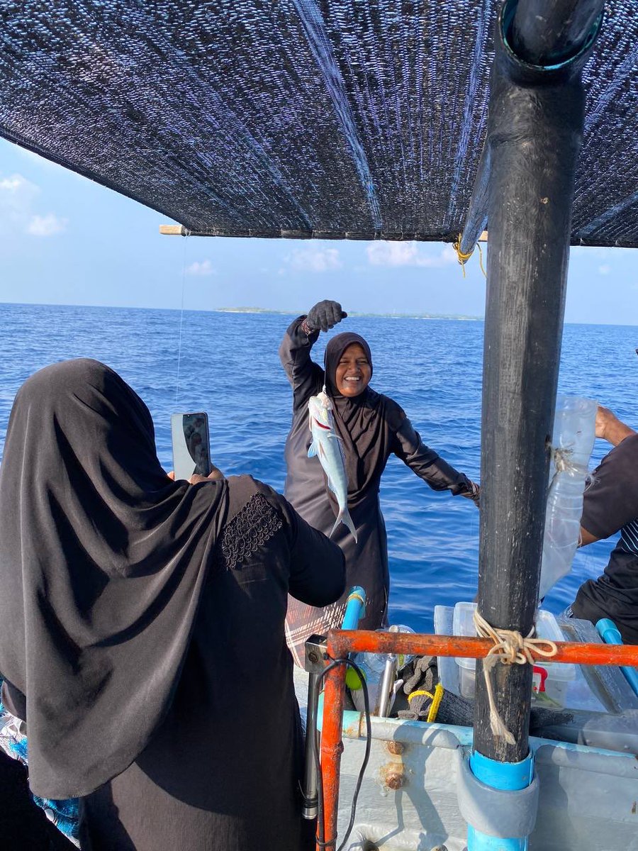 kanditheemuc01's tweet photo. To celebrate Women’s Day, we are thrilled to venture out on a line fishing trip with a special female crew #IWD2022 #BreakTheBias #Equality @MoGFSSmv @lgaMaldives https://t.co/tzYXWlC4J1