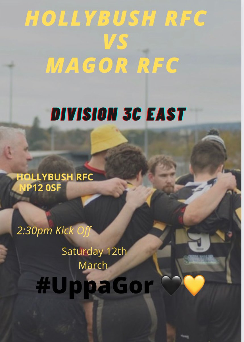Magor_rfc's tweet photo. Tomorrow we play our final league game of the season away to @HollybushRugby https://t.co/zu5Aw1TzHU