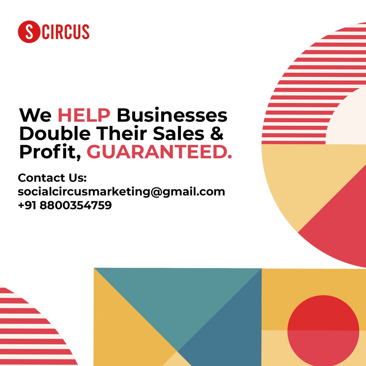 CircusSocial's tweet photo. Contact For Grow!
.
#DigitalMarketing #business #startup #startupindia #marketing #Growth #ideas #performancemarketing #ROI #googleads #leads #emailmarketing #InfluencerMarketing #brandmarketing #launch #smsmarketing #googlecampaign #googleadswords #socialmediamarketing https://t.co/M7QViE5bAF