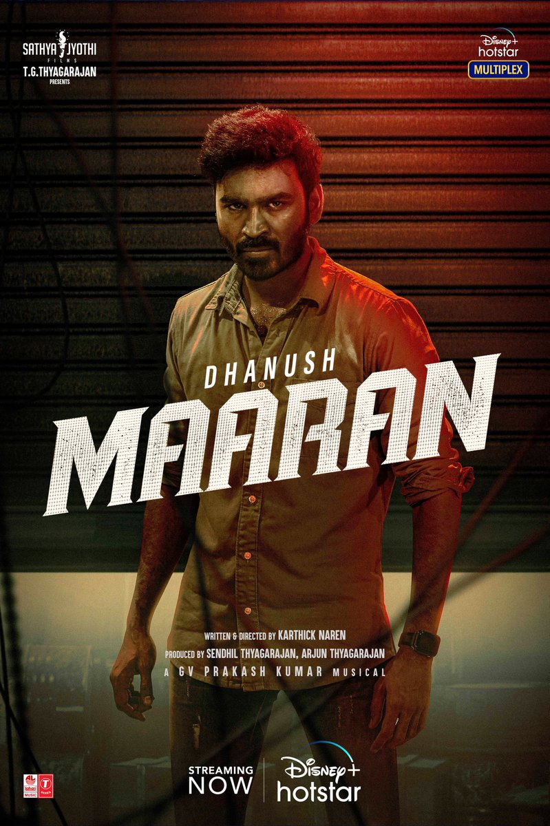 smruthi venkat (@smruthi_venkat) on Twitter photo The most awaited Action flick of the season , <a href="/dhanushkraja/">Dhanush</a> 's #Maaran streaming now on @disneyplusHSTam :
hotstar.com/in/movies/maar…
<a href="/DisneyPlusHS/">OfficialJioHS</a> <a href="/SathyaJyothi/">Sathya Jyothi Films</a> <a href="/karthicknaren_M/">Karthick Naren</a> <a href="/MalavikaM_/">Malavika Mohanan</a> <a href="/gvprakash/">G.V.Prakash Kumar</a> <a href="/thondankani/">P.samuthirakani</a> <a href="/smruthi_venkat/">smruthi venkat</a> <a href="/KK_actoroffl/">Krishnakumar Balasubramanian</a> <a href="/Actor_Mahendran/">Master Mahendran 🔱</a>
#MaaranOnHotstar The most awaited Action flick of the season , <a href="/dhanushkraja/">Dhanush</a> 's #Maaran streaming now on @disneyplusHSTam :
hotstar.com/in/movies/maar…
<a href="/DisneyPlusHS/">OfficialJioHS</a> <a href="/SathyaJyothi/">Sathya Jyothi Films</a> <a href="/karthicknaren_M/">Karthick Naren</a> <a href="/MalavikaM_/">Malavika Mohanan</a> <a href="/gvprakash/">G.V.Prakash Kumar</a> <a href="/thondankani/">P.samuthirakani</a> <a href="/smruthi_venkat/">smruthi venkat</a> <a href="/KK_actoroffl/">Krishnakumar Balasubramanian</a> <a href="/Actor_Mahendran/">Master Mahendran 🔱</a>
#MaaranOnHotstar