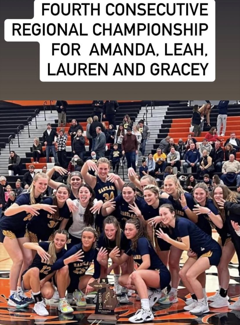 Congrats to <a href="/amanda11roach/">Amanda Roach</a> <a href="/LaurenSollom/">lauren sollom</a> <a href="/graceymetz/">Gracey Metz</a> <a href="/LappinLeah/">leah lappin</a> on your 4th Regional Championship. Love being one of your biggest fans! We >Me. Love this entire team. They are United. Let’s Go!!!!! We’ve got work to do!!!! 💙💛🦅