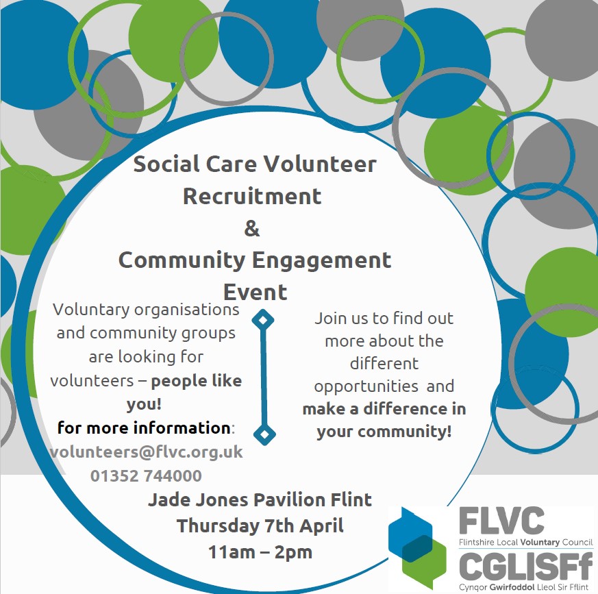 Are you interested in volunteering or supporting someone who would benefit from volunteering?
Come along to this event to see what volunteer opportunities there are in social care settings in your community!
<a href="/FLVC/">Reygie A. Garcia</a>
#flintshire #volunteering #community #socialcare