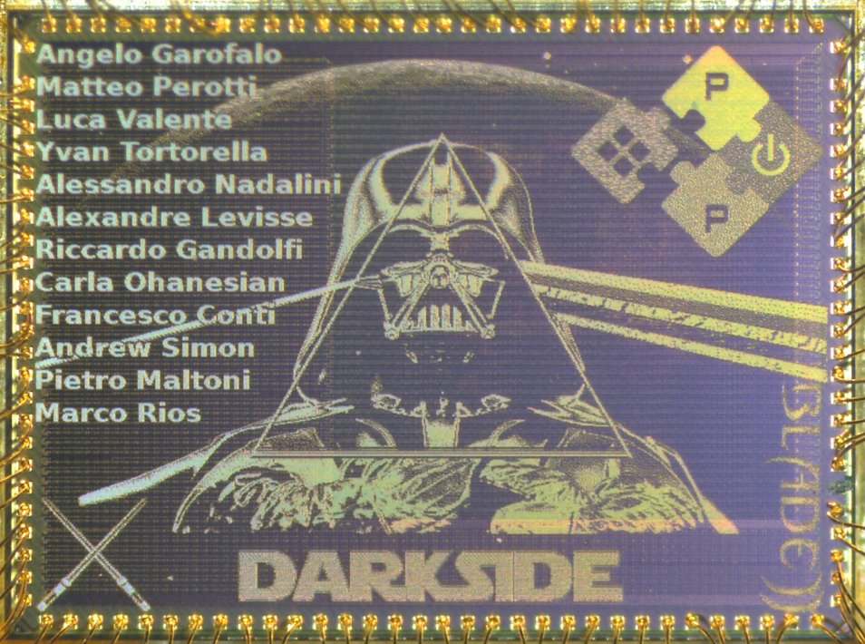 pulp_platform's tweet photo. It's Friday and we are giving you Darkside, our latest OpenPULP-based chip that just came back from packaging.  Darkside has 8 different RI5CV cores and four new IPs to speed up the computation on DNNs. How do you like it? https://t.co/2stYgF7mhf 🎸
@Siliconinsid @ZerunJ https://t.co/jCkd85KTaK