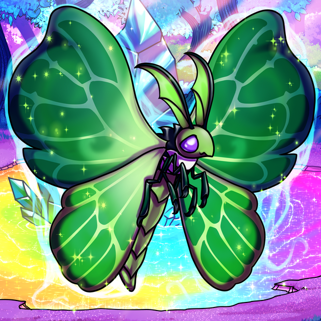 LoDoCo2's tweet photo. #MyGlitterflyHatched i called him little hulk (because of almost all green), thanks @Yume_Labs @TheGlitterflies https://t.co/RP2HVyYWvR