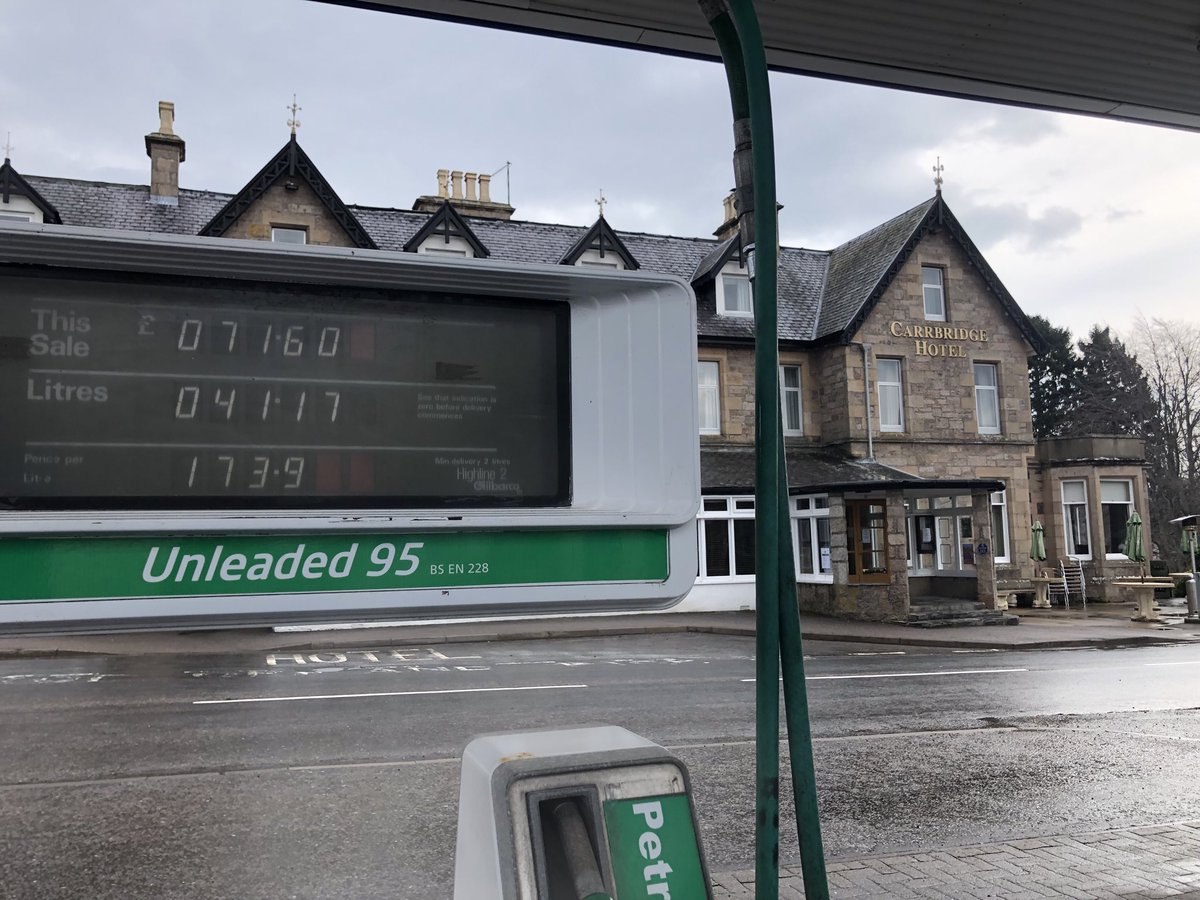 Cost of unleaded just south of Inverness ⁦<a href="/BBCNews/">BBC News (UK)</a>⁩ #petrolprice