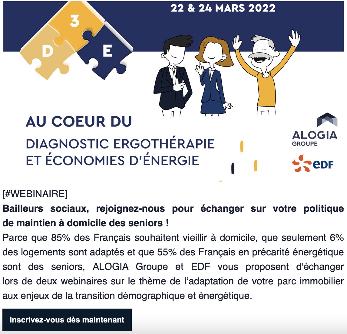 Pour vous inscrire c'est par ici !
➡️cloud.contactclient-edf.fr/Inscription_We…
<a href="/ALOGIAGroupe/">ALOGIA Groupe</a> <a href="/EDF_Entreprises/">EDF Entreprises</a> @EDF_CollTerr #BailleursSociaux #Séniors #PrécaritéEnergétique
