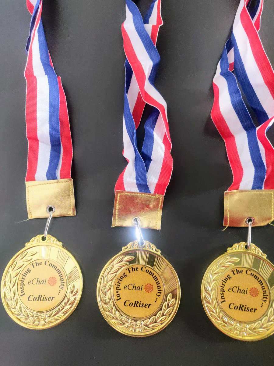 CoRiser medals for the friends in the community.
