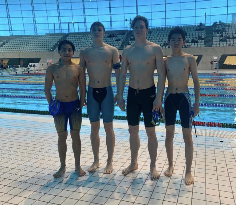 SportBryanston's tweet photo. Today the Bryanston swim team are racing at the Bath Cup at the London Aquatics Centre. Great performances by both the boys and girls teams in the freestyle relays. Medley relays still to go. Good Luck! https://t.co/IVICRyuJNQ