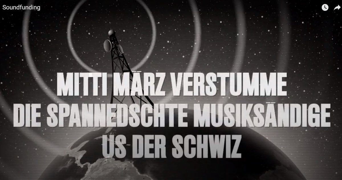 Cooles Projekt sonum.fm

plus "Soundfunding" für SRF-3-Specials-Nachfolgeprojekte 

youtube.com/watch?v=C2SRRk…