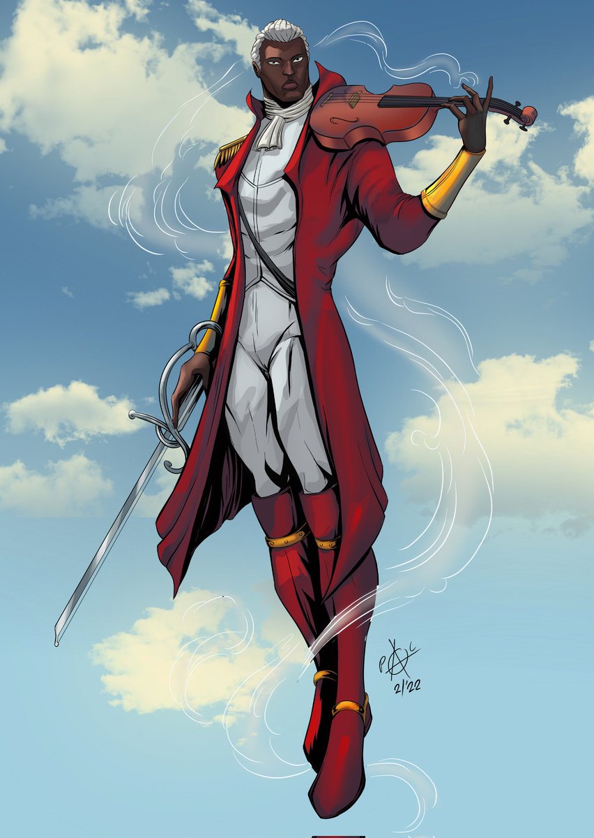 ArtGodwinKing (@godwinkingsart) on Twitter photo He's master composer and dashing duelist Joseph Boulogne "le Mozart noir". A swashbuckling freedom fighter, an expert swordsman and a genius musician,click on the link in bio to know more,inks by <a href="/pacmartian/">Suleiman Gwadah</a>, colours by me
#nftart
#PolygonNFTs
#NFTCollection He's master composer and dashing duelist Joseph Boulogne "le Mozart noir". A swashbuckling freedom fighter, an expert swordsman and a genius musician,click on the link in bio to know more,inks by <a href="/pacmartian/">Suleiman Gwadah</a>, colours by me
#nftart
#PolygonNFTs
#NFTCollection