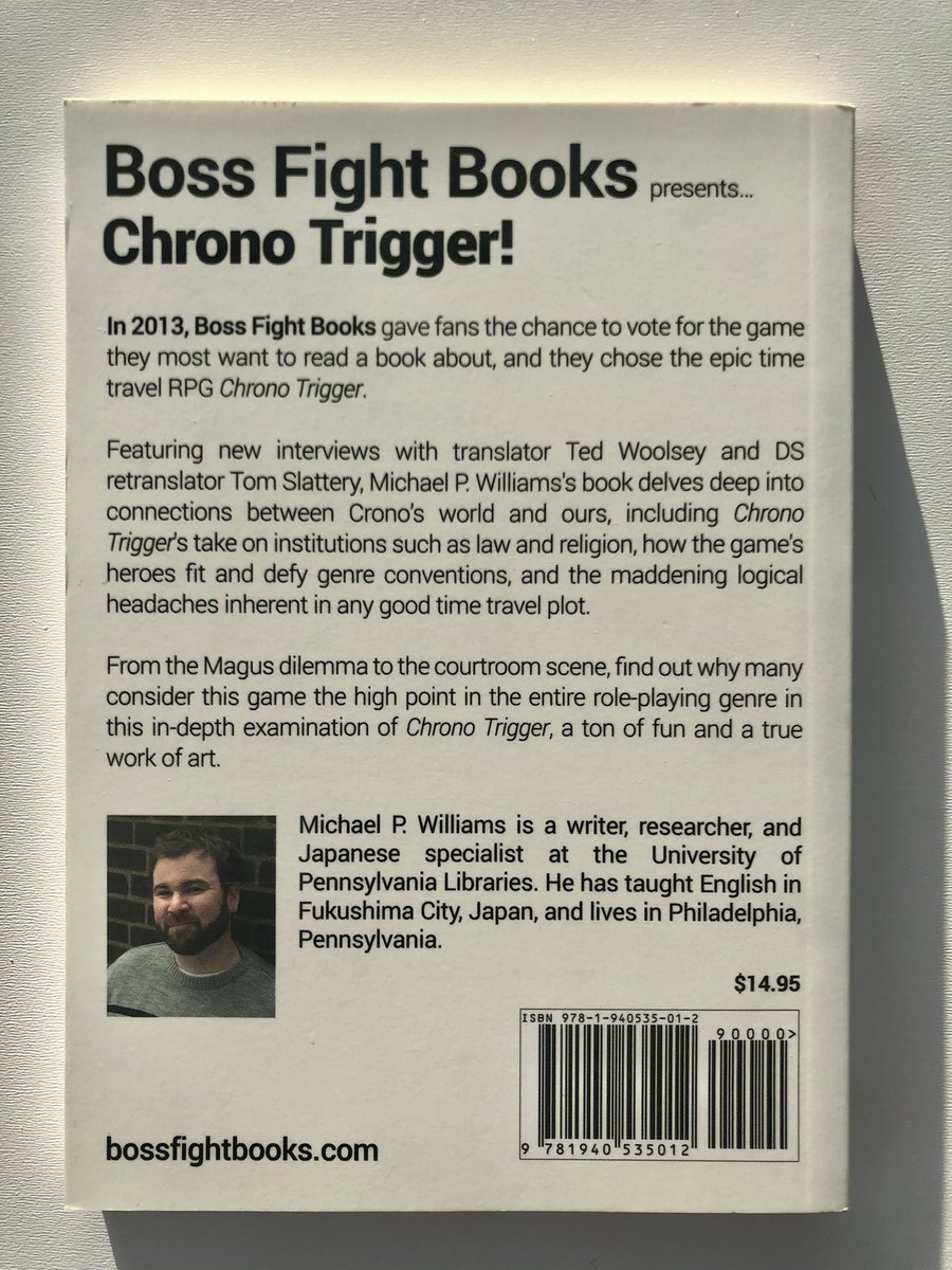 📚 #141
🏷 Boss Fight Books: Chrono Trigger
✍️ @theunfakempw 

Happy anniversary to #ChronoTrigger! Easily one of my favourite RPGs of all time. 

And speaking of favourites - here’s one of my favourite <a href="/BossFightBooks/">Boss Fight Books</a> of the entire series (so far). Such a fantastic read! ❤️