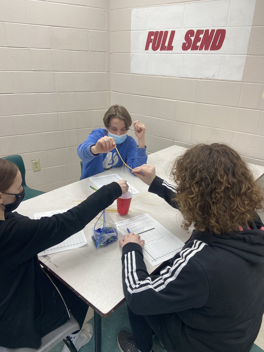 MrWaddenRMS's tweet photo. Heading into March Break by using cups and spaghetti to graph linear relations. https://t.co/8HpW1X7zyk