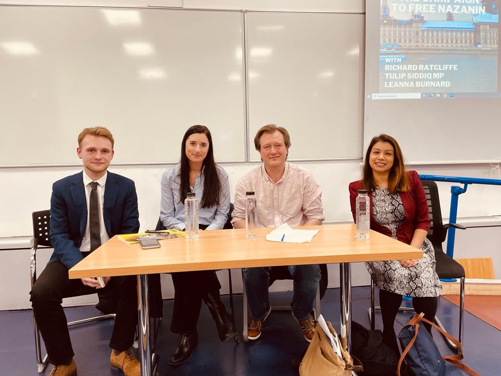 Thank you @LSEGovSoc for hosting me, Richard Ratcliffe and @LeannaBurnard from @REDRESSTrust to discuss the plight of my constituent Nazanin Zaghari-Ratcliffe. It was very interesting to speak to the Government and Politics students.