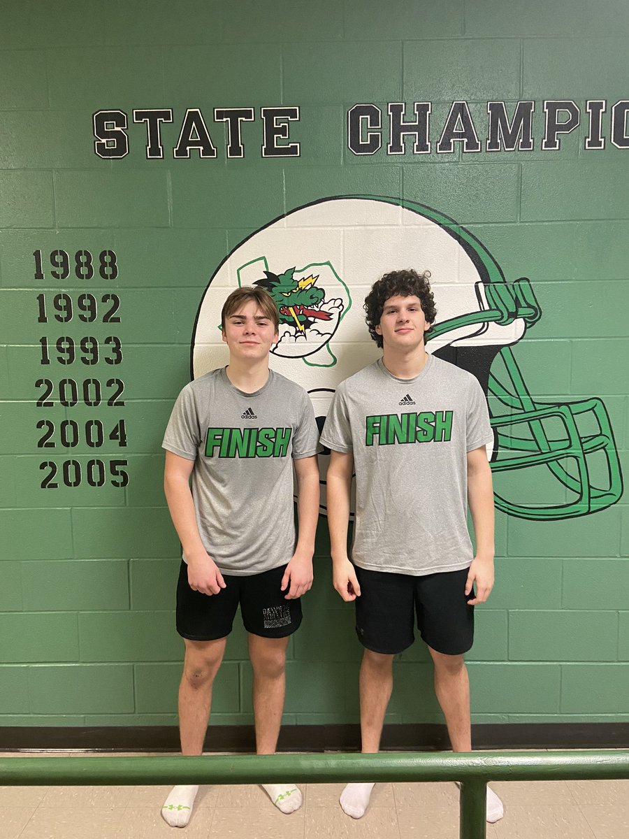 CarrollDragonFB's tweet photo. Congrats to @HoganBryan1 and Dylan Via on being named Rack of the Week in the weight room for the Carroll Group! #ProtectTheTradition #NoFear https://t.co/ZZA4xXykwP