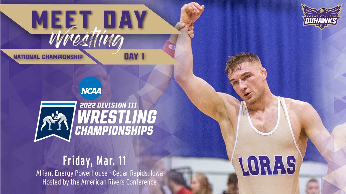 LorasAthletics's tweet photo. 🤼CHAMPIONSHIP DAY!🤼 No. 2/7 @DuhawkWrestling at @NCAADIII National Championship Day 1
📅 Mar. 11
📍 Cedar Rapids, Iowa - Alliant Energy Powerhouse
🕘 9:00 AM
🎥 https://t.co/k19sksfEYq
📈 https://t.co/cVLlOeY5Tu

#GoDuhawks https://t.co/9Aa3lfa37Y
