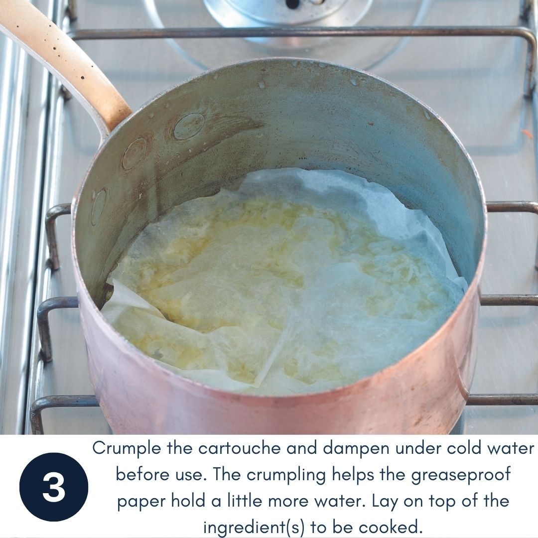 The cartouche, that handy parchment-paper friend. We can get quite a pace up making them, we have made quite a few... Here's our 'how to' just for you. For more easy to follow guidance on classic cooking skills, head to our website: leiths.com/how-tos