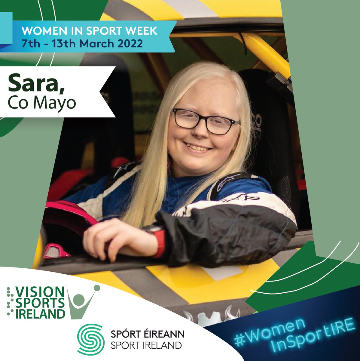visionsportsirl's tweet photo. ✨WIS Week✨ Introducing Sara McFadden from Co Mayo, champion rally co-driver, member of the Motorsport Ireland Elite Co-Driver Academy,  and star Vision Sports Team member! Check out Sara's interview below https://t.co/sEchvnFwfN #WomeninSportIRE https://t.co/nfEHixSff5