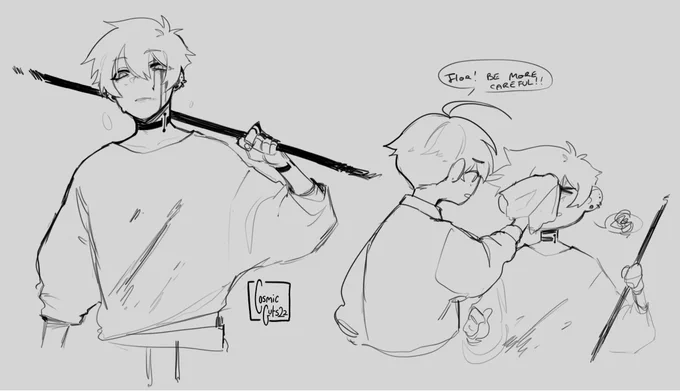 [OC] 

Florence you're always so messy jeez, what is Alfred gonna do with you 😔 