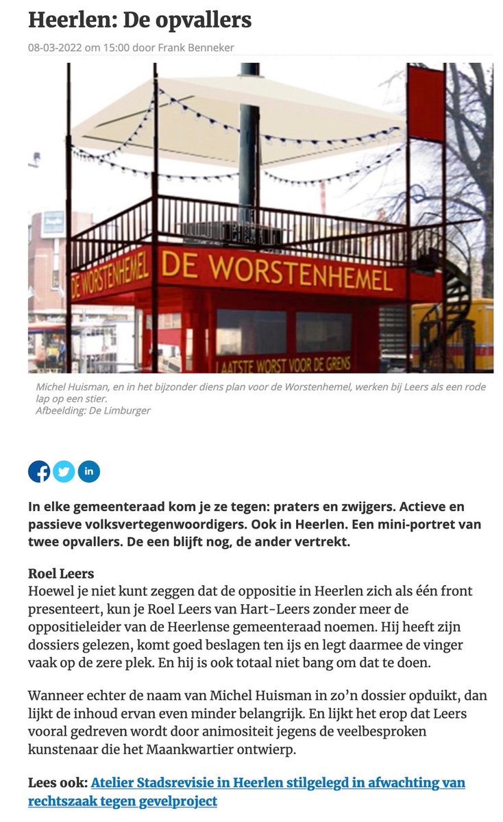 #DagbladDeLimburger #Heerlen deelt groot compliment uit aan ‘onze’ Roel: leest de dossiers, onbetwist oppositieleider, komt goed beslagen ten ijs en legt vinger op de zere plek =>
