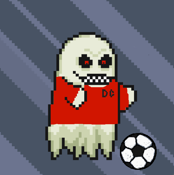 He goes by the name of Roy Screams and is the Captain of Dead Cuties FC, he's only got eyes for the ball... and your soul!!

my submission for  <a href="/thedeadcuties/">DeadCuties</a> airdrop on arbitrum
