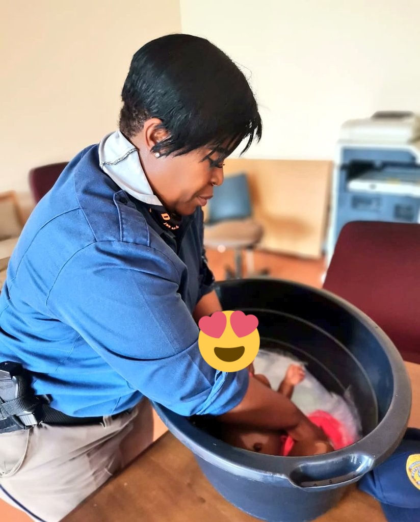 The mother had told her that she was going to buy airtime, but never returned. The lady further explained that she had to go to work &amp; didn't know where to leave the kids. The officers took it upon themselves to  bath the kids &amp; take them to social welfare in Discovery.