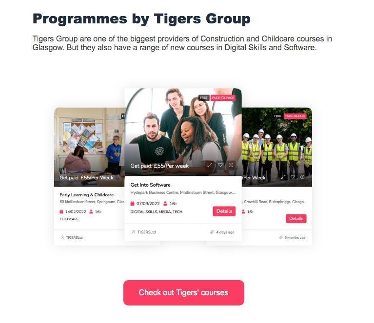 We'd like to spotlight some of the amazing providers who have joined the Skills Training Network over the past 6 months, starting with Tigers Group.

Browse all of Tigers' employability programmes and make a referral directly through our one-stop shop: lnkd.in/dzk6iy_v