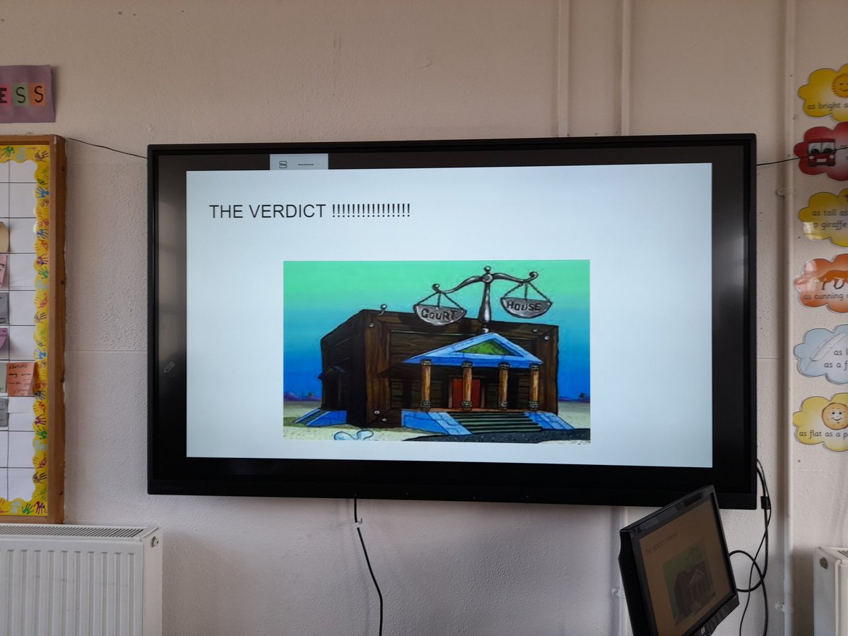 UCDExplore's tweet photo. This week the @UCDLawSchool students have been preparing their #LawInTheClassroom pupils for a #MootCourt 👨‍⚖️👩‍⚖️⚖  Everyone has an important role to play, and we're delighted to have found a wonderful court artist for the trial  🎨👨‍🎨 #SpongebobGoesToCourt #RoleModels #SeeOneBeOne https://t.co/FKuIbn2Nhe