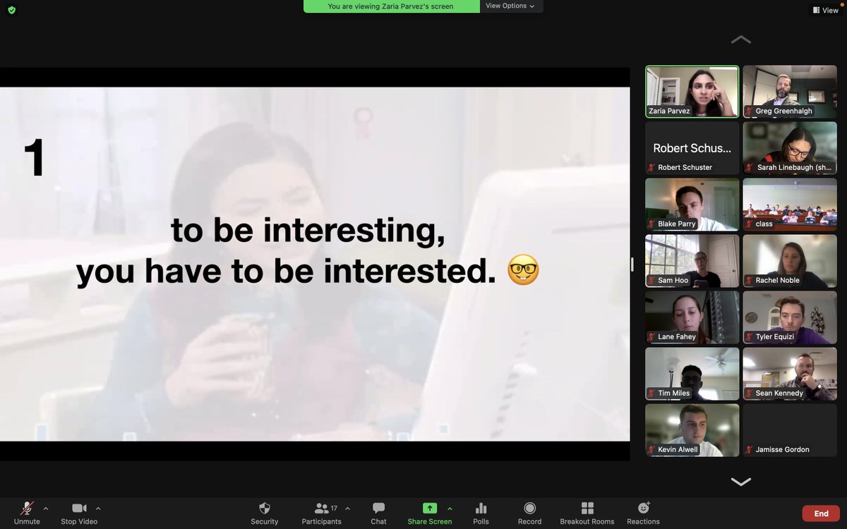 Thanks to the <a href="/USFVinikMBA/">Vinik Sport & Entertainment Management</a>  students for teaching me that we can (and should) look beyond sport for best practices. We had Zaria Parvez from <a href="/duolingo/">Duolingo</a>  speak with our Social Media in Sport class <a href="/tiktok_us/">TikTok US</a>. Her visit was highly anticipated and it did NOT disappoint!