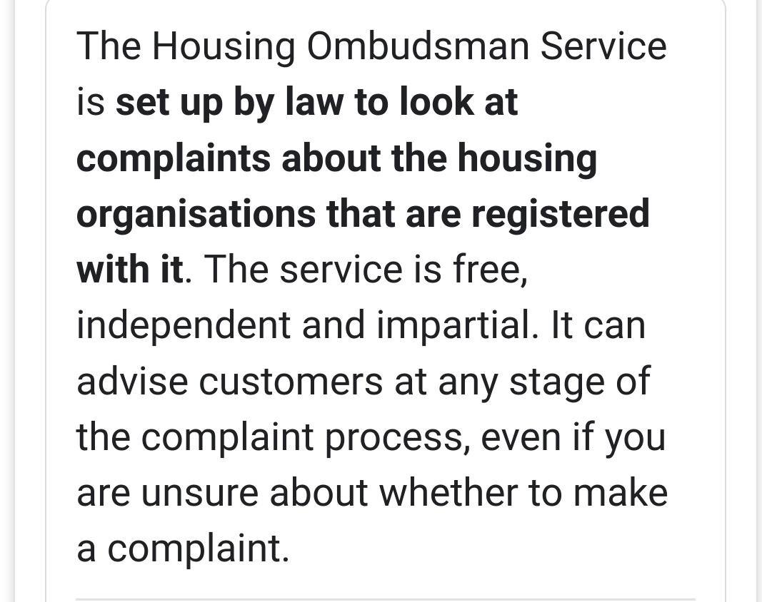 StopMoSteph's tweet photo. @NotLikeTheCar Try contacting The Property/Housing Ombudsman. They really helped when I had a similar issue. https://t.co/qYSsTbSsny