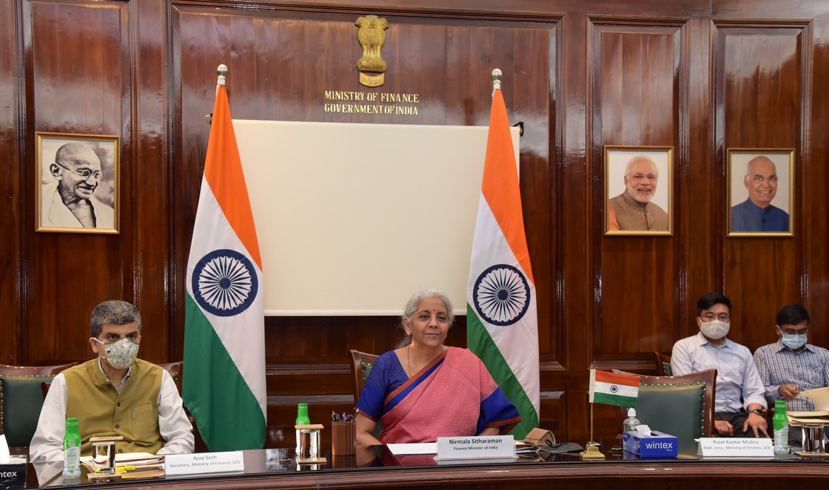 FinMinIndia's tweet photo. Union Finance Minister Smt. @nsitharaman and Ms. @mary_ng , Canadian Minister of International Trade, Export, Small Business &amp; Economic Development met today in New Delhi. (1/3)

@HCI_Ottawa https://t.co/BOsMgzaeIu