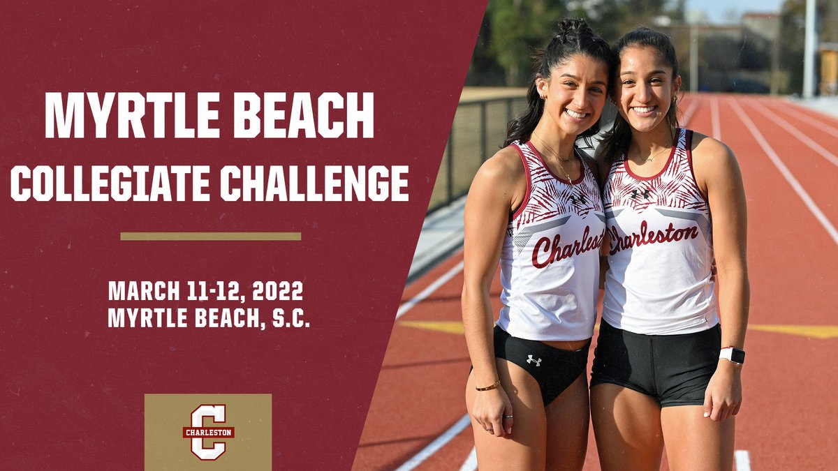 CofC_TFXC's tweet photo. The Cougars head outside for the first time this spring as 26 athletes will compete over the next two days at the Myrtle Beach Collegiate Challenge.

Live Results, Schedule and Heat Sheets: https://t.co/49r4VhaNZG https://t.co/SAhqCzoodo