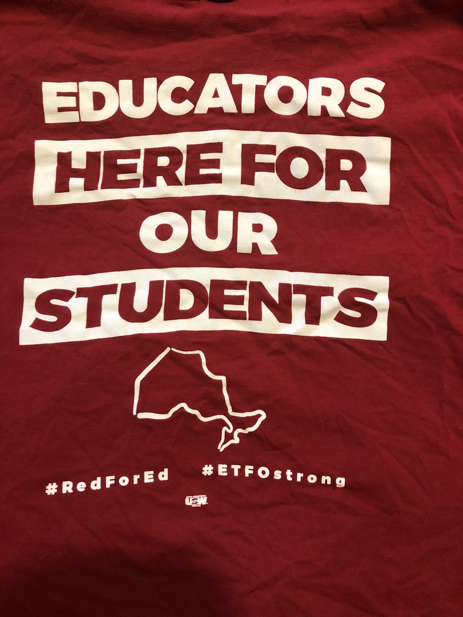 ESL_fairy's tweet photo. Wearing my Friday #RedForEd, because kids deserve to be more than an afterthought to the government. #OntEd @ETFOeducators https://t.co/VczdlrlEuJ