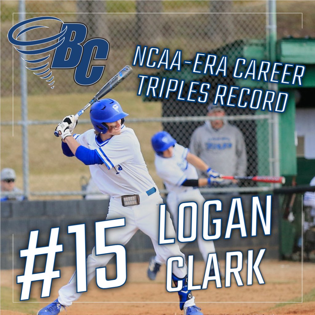 BCTornados's tweet photo. Baseball: Congrats to @BCNadoBaseball's Logan Clark for breaking the @BrevardCollege NCAA-era career triples record with his three-RBI triple in yesterday's 10-5 win over Case Western Reserve! #NadoNation #d3baseball https://t.co/4gr25WNdQ6