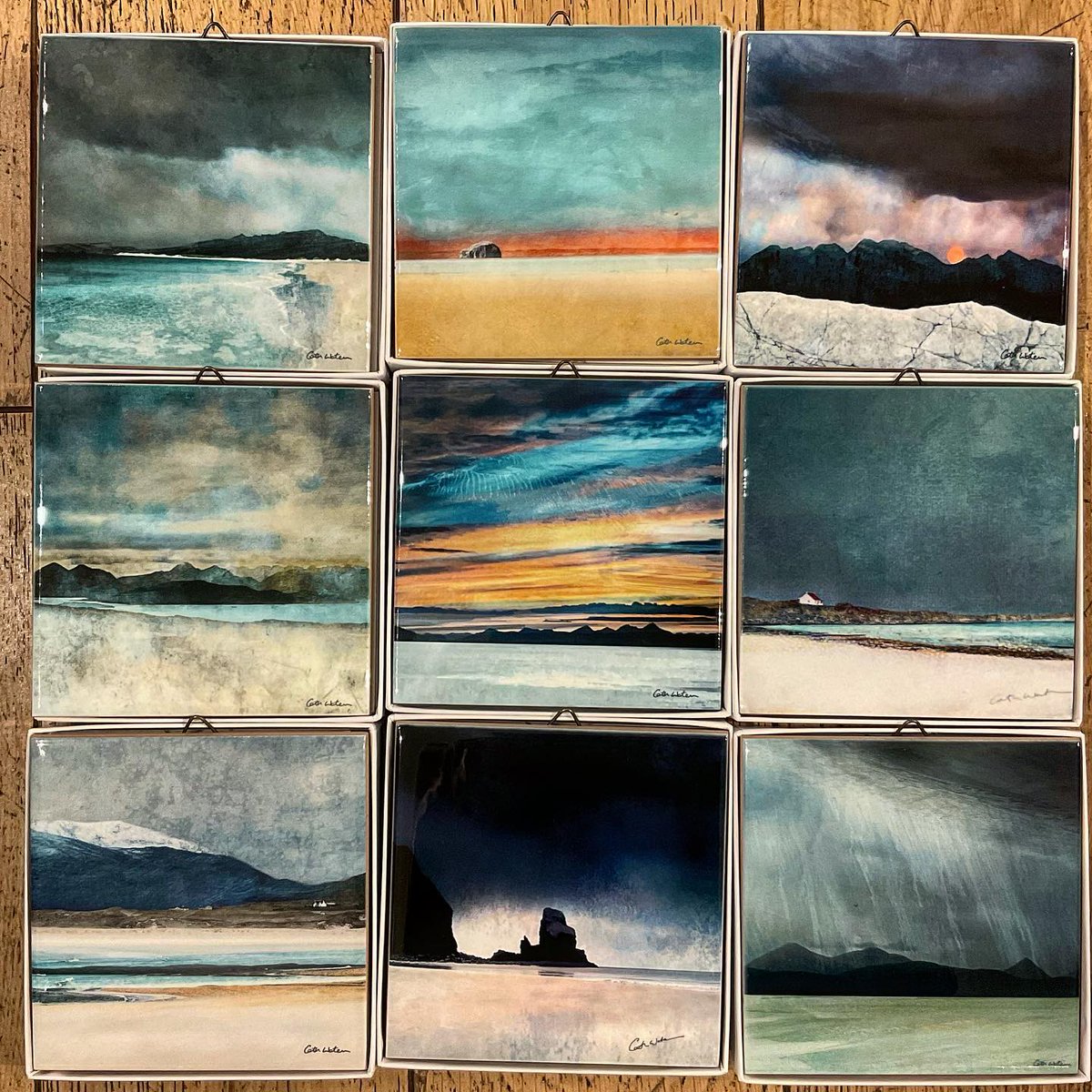 Stunning ceramic wall tiles are back in stock from Cath Waters <a href="/daisycheynes/">Daisy Cheynes</a> #cathwatersartist #madeinscotland #skye #isleoflewis #isleofharris #ceramictile #shoplocal #shopsmall #giftshop #stockbridgeedinburgh #raeburnplace #edinburgh #scotland