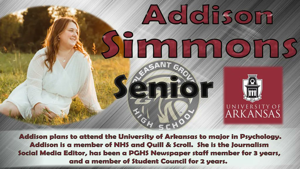 Great job, Julia &amp; Addison!