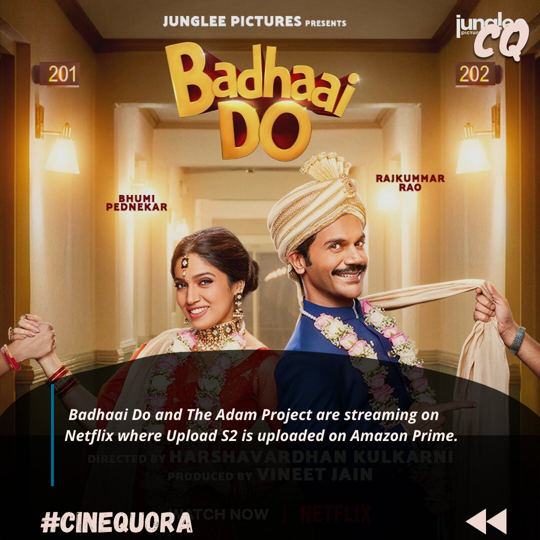 CineQuora's tweet photo. HAVE YOU SEEN ANY OF THEM ??
#badhaaido #theadamproject #upload2 #amazonprimevideo #netflix #streaming #cinequora https://t.co/OZwjQB9Qv6
