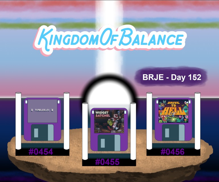 BalanceKingdom's tweet photo. Day 152 - At 6:00 PM PST 11-MAR-2022, we are #streaming 3 #indiegames from the #BRJE of @itchio:
- 0454: #TumbleBlox by @EnzoGray4
- 0455: #WidgetSatchel by @NobleRobot(@Mark_LaCroix)
- 0456: #DriveToHell by @GhostCrabGames
https://t.co/U3EZKrc79K

#indiewatch #indieGameTrends https://t.co/llkrxsd2PV