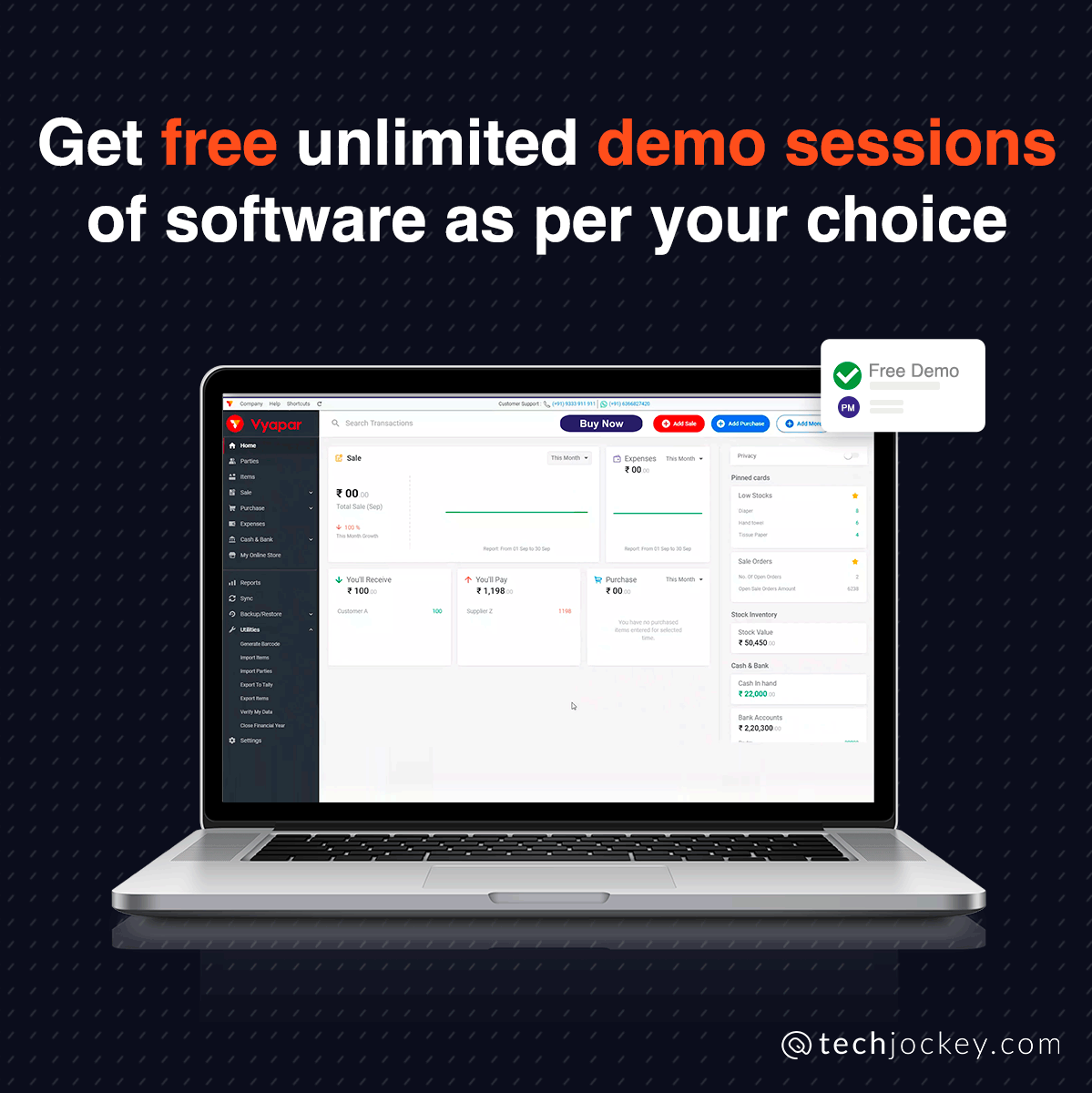TechJockeys's tweet photo. Buying Business Software Made Easy with https://t.co/2wrEY3DR93
Techjockey is a trusted eCommerce platform that allows you to buy IT solutions with 100% secure payment.
PART- 2/2
#softwarekaamazon #techjockey #softwarebuying #softwaresimplified #startup #business #smbs #india https://t.co/fTL6OP2u8V