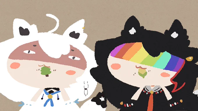 実食!
#フブミオ対決 #絵フブキ #みおーん絵 