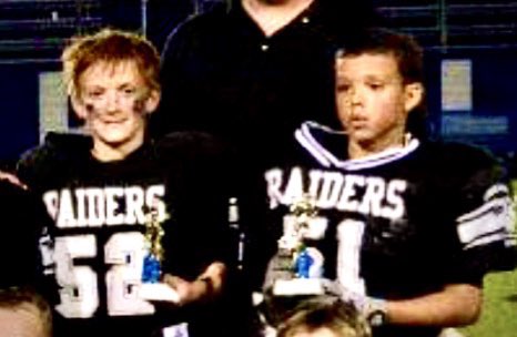What are the odds that these two 10 year olds would grow up to be defensive scout team players of the year for the Iowa Hawkeyes as freshmen?  Those have to be some long odds, but it just happened!  #Hawkeyes