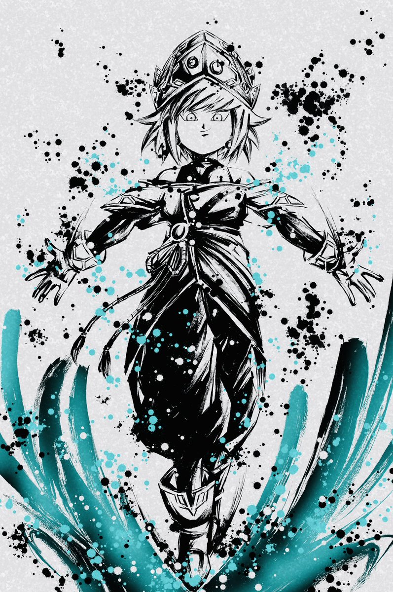 先代の時の界王神 #ドラゴンボールヒーローズ #墨絵 #イラスト