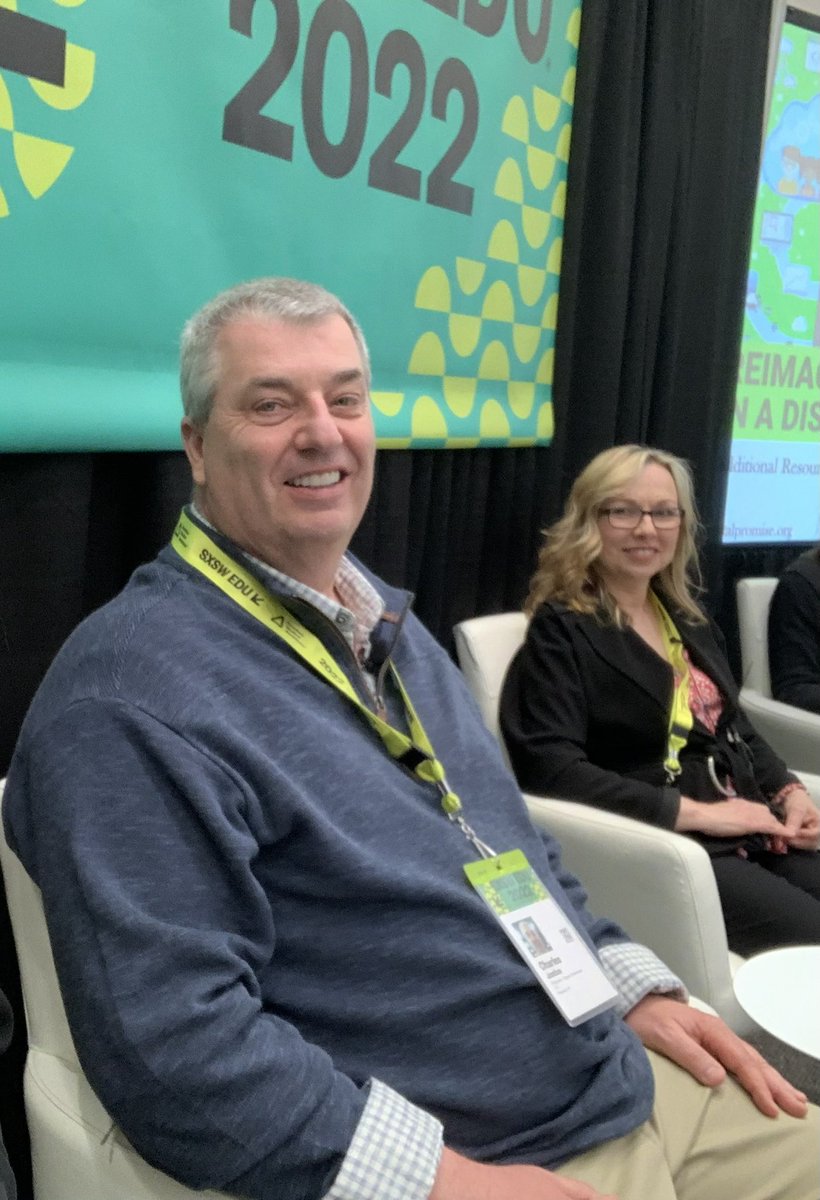 Sam_Ford's tweet photo. The podcast is now live of the #sxsw2022  session Reimagining Education in a Disrupted Economy from my AccelerateKY collaborators @rustyjigsaw &amp; Traci Tackett, alongside @ThroughlinesEdu and @pati_ru, as they talk about their KY pilot projects. #sxswedu 
https://t.co/OIHtbzU93h https://t.co/atigWbNtQE