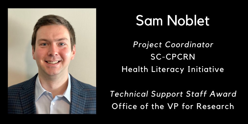 USCArnoldSchool's tweet image. 🎉Congratulations are in order! 🎉

@SamNoblet has been selected to receive the inaugural Technical Support Staff Award from @USCResearch! 👏👏👏

👀 how this 2xAlum makes a @uofscimpact with his @DegreesofHealth ➡️ bit.ly/3KyL0DZ
#ArnoldSchoolProud #WeArePublicHealth