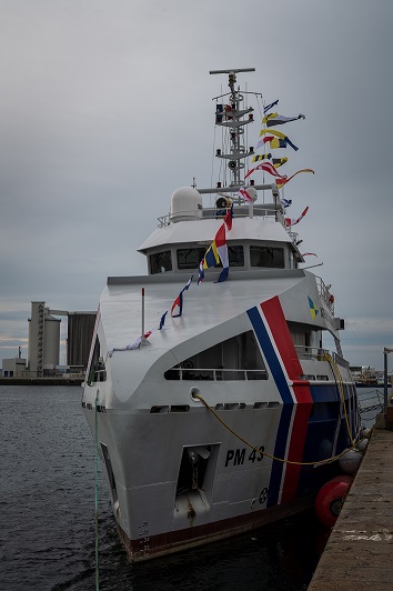 MerGouv's tweet photo. ⚓️Le patrouilleur des affaires maritimes Jeanne Barret a été inauguré au Havre !
Une étape importante de la concrétisation de l’ambitieux plan de modernisation de la flotte hauturière du dispositif de contrôle et de surveillance du ministère de la Mer 👏 https://t.co/fvuWFetgYe