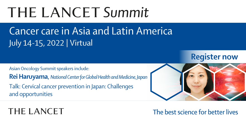LancetRH_Americ's tweet photo. Cervical cancer prevention in Japan. Rei Haruyama from NCGM looks at the challenges and opportunities at #LancetSummitOnc. View the program and register at https://t.co/KU17XCpOE9 #cancercar https://t.co/gjZjMJKdQG
