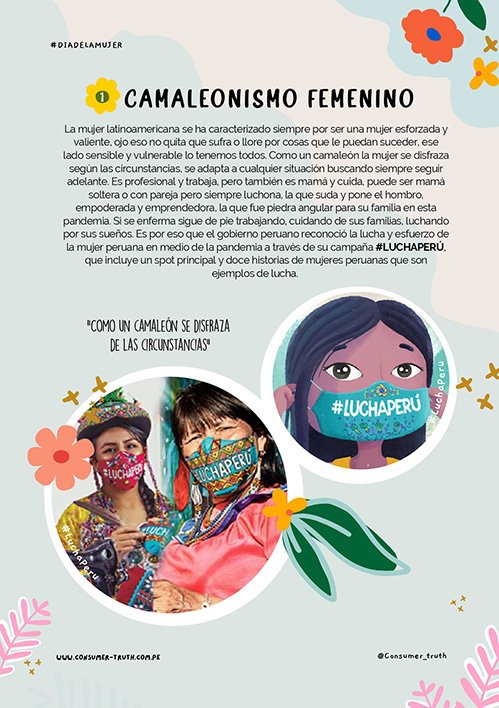 cristinaq's tweet photo. Trend #CAMALEONISMOFemenino: La mujer se adapta según las circunstancias: la que suda y pone el hombro, la empoderada y emprendedora. Mujeres guerreras salen al frente para luchar con problemas actuales en la sociedad, entre ellos dejar de normalizar lo que está mal #LUCHAPERU https://t.co/PXGrpCllff