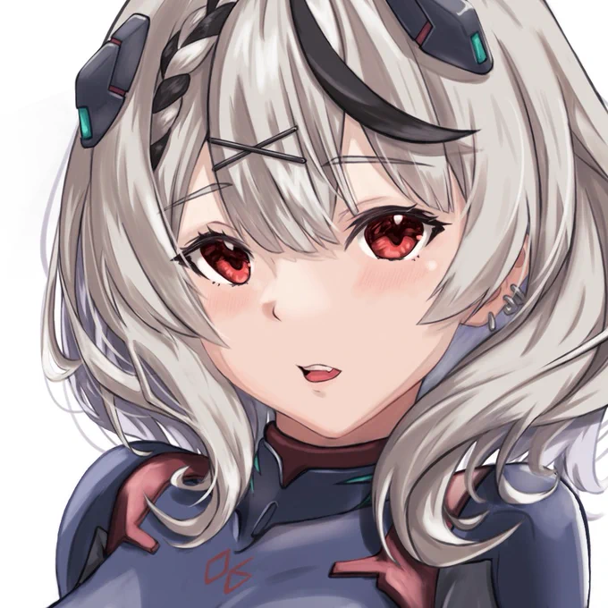 シンエヴァ同時視聴が楽しかったので、銀髪赤目で胸の大きいいい女のクロ波。
 #さかまた飼育日記 