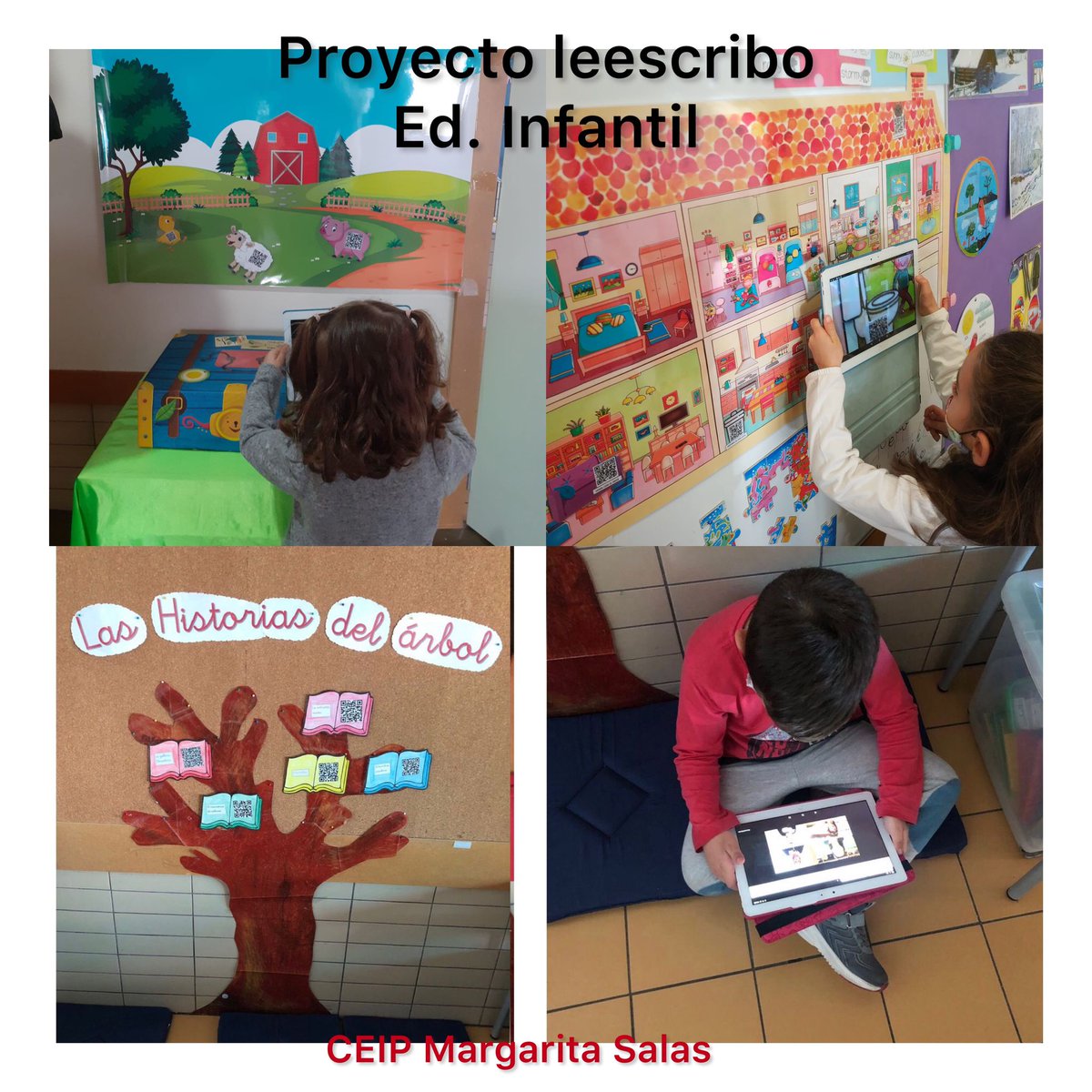 CeipMargaritaSa's tweet photo. 🐖 🐄 Con las historias de la granja, la casa y el árbol, dentro de nuestro #ProyectoLeescribo, aprendemos a usar los códigos #QR para leer y escuchar cuentos. @educacyl @cfievalladolid  #LeoTic https://t.co/m9X6vr6DA8